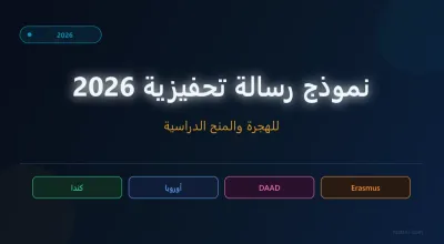 نموذج رسالة تحفيزية للهجرة والمنح الدراسية 2026 — قابل للتعديل